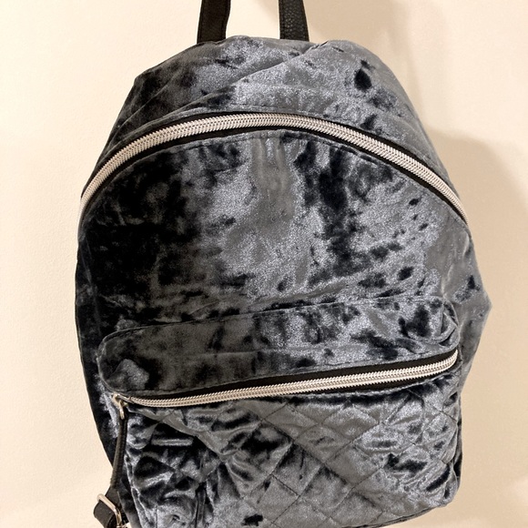 Forever 21 Bags Blue Velvet Mini Backpack Pouch Poshmark